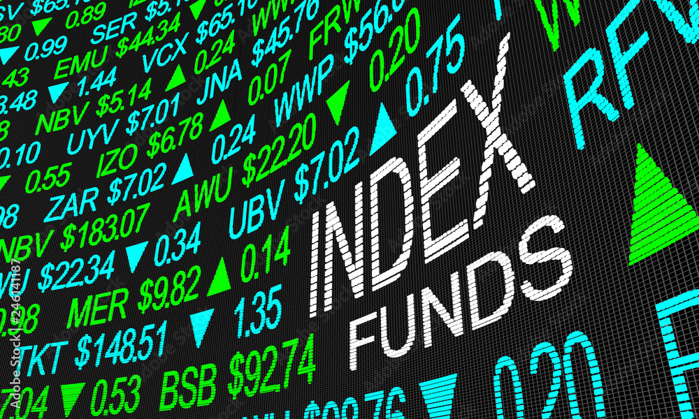 Index Funds Share Prices Stock Market Ticker 3d Illustration